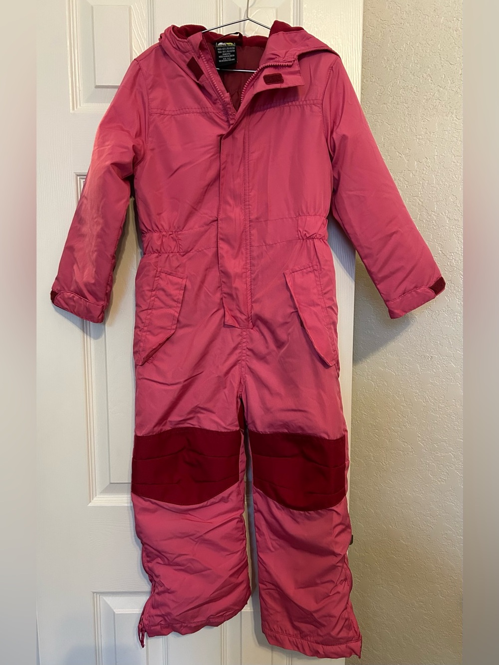 Kids Hooded Pink Insulated Snowsuit